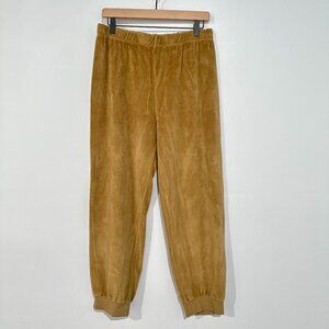 Suzie Kondi Velour Slim Track Pants Womens Teddy Brown Lux Loungewear